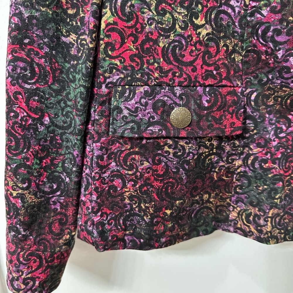 Christopher & Banks Stretch Denim Style Crop Jacket Sz. Small EUC Pit-Pit 18.5" - Picture 9 of 12